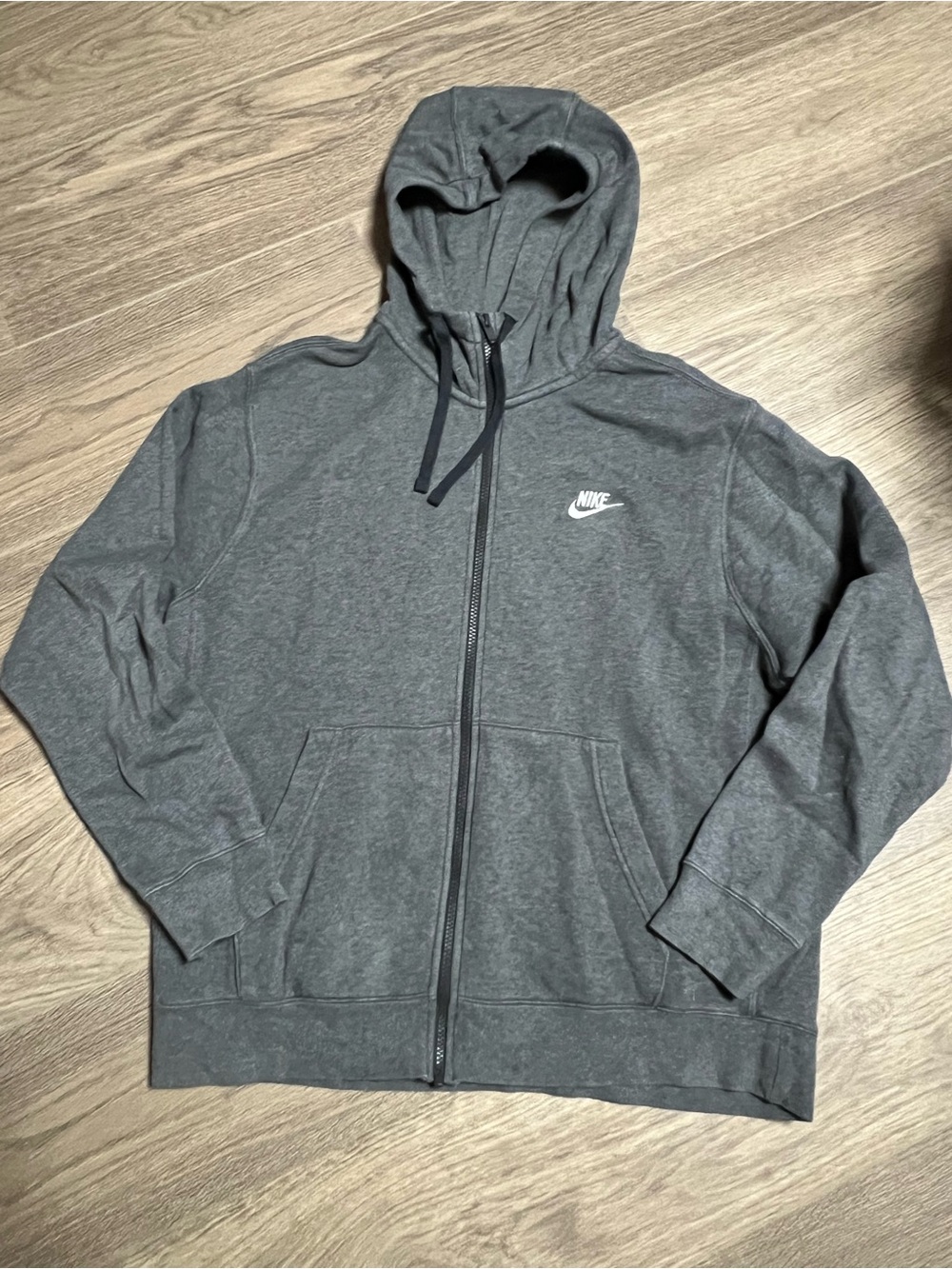 Nike Men’s Charcoal Gray Full-Zip Hoodie